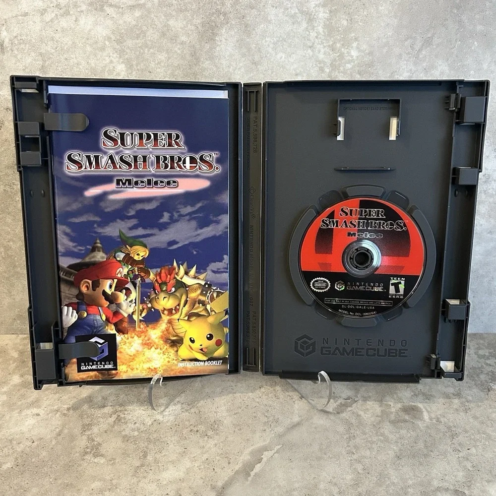 Super Smash Bros. Melee Nintendo GameCube CIB Complete Mint Manual Black Label